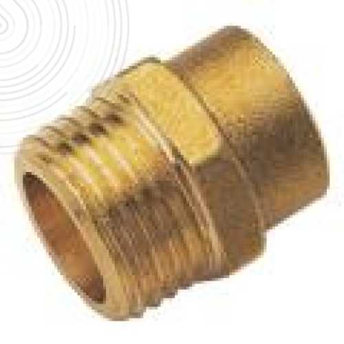 Raccord droit laiton mâle et à souder cuivre Ø14-12/17 - 243 gcu